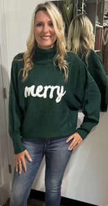 Hunter Green Merry Sweater