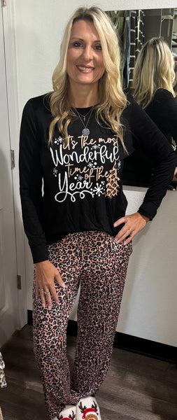 Leopard Christmas Pajamas
