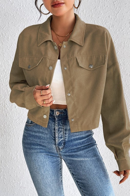 Corduroy Cropped Jacket – Sweet N Sassy Boutique