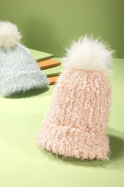 Knit Beanie With Pom