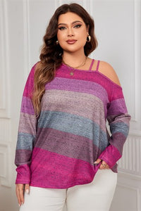 Border Stripe Off Shoulder Top