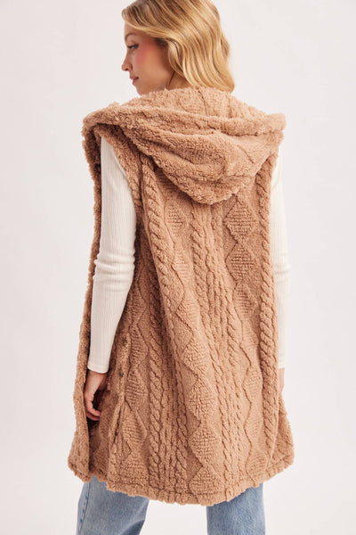 Cozy Teddy Hooded Vest