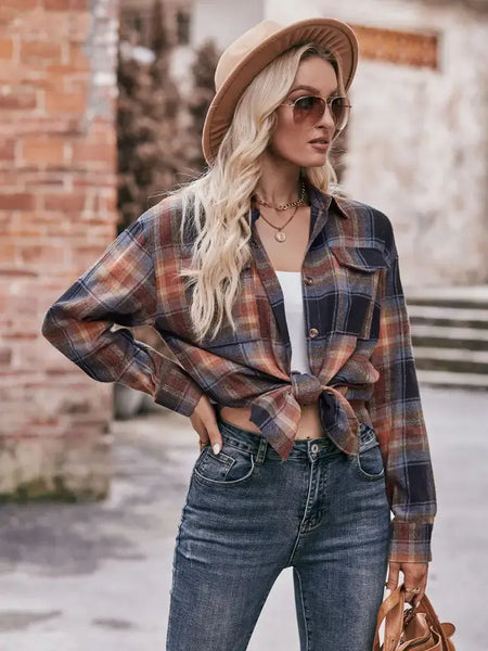 Oversized Plaid Button Down
