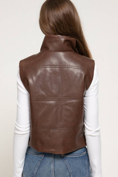 Faux Leather Vest