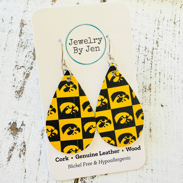 Iowa Hawkeyes Teardrop Earrings
