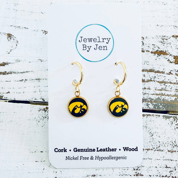 Iowa Hawkeyes Huggie Earrings