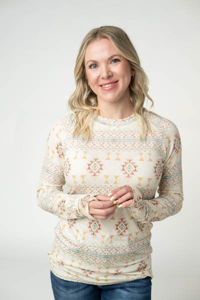 Southwestern Sunset Long Sleeve Top
