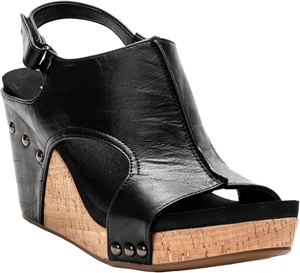 Corkys Black Wedge