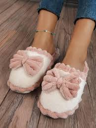 Bow Plush Slippers