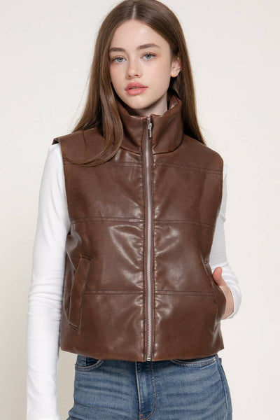 Faux Leather Vest