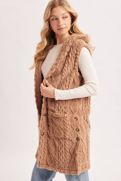 Cozy Teddy Hooded Vest