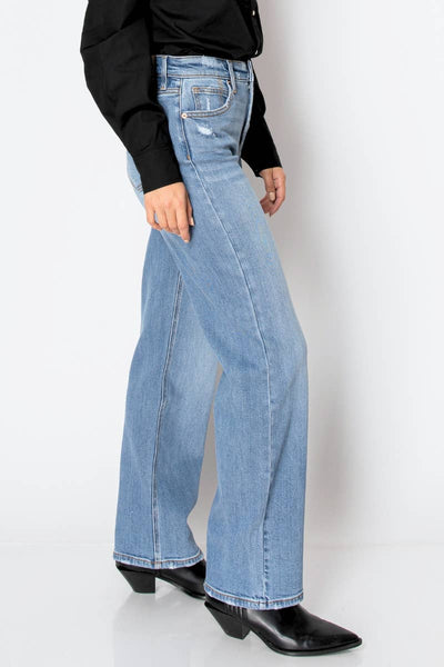 Light Wash Straight Leg Jeans