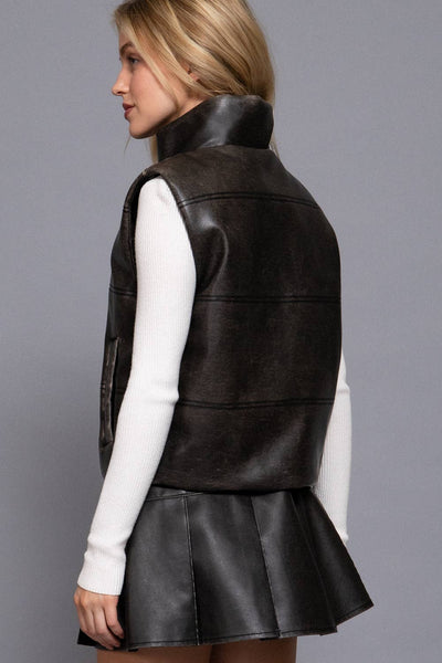 Faux Leather Vest