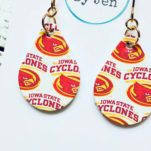 Iowa State University Teardrop Earrings