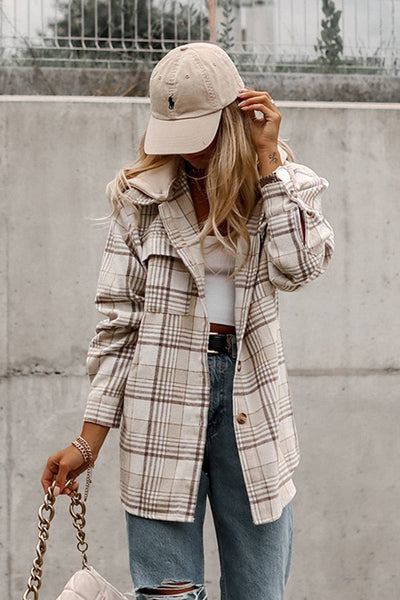 Khaki Plaid Button Up