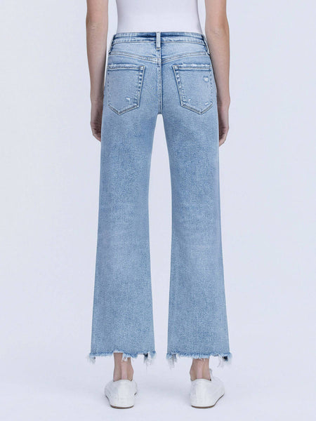 Easygoing Raw Hem Straight Leg Jeans