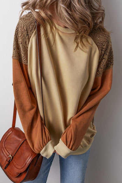 Autumn Color Block Top
