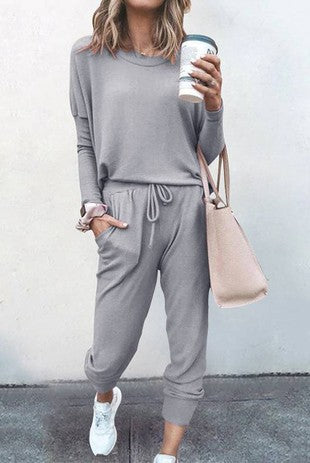 Gray Jogger 2 Pc Set