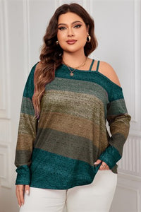 Border Stripe Off Shoulder Top