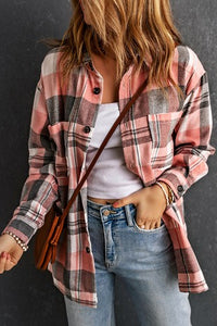 Pink & Gray Plaid Flannel