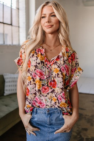 Pink Floral Blouse