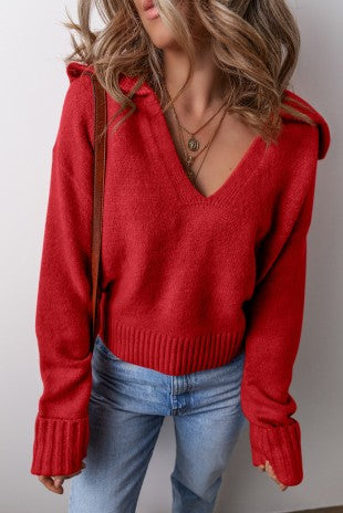 Collared V Neck Sweater