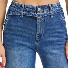 Risen Dark Wash Straight Leg Jeans
