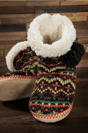 Knit Slipper Booties