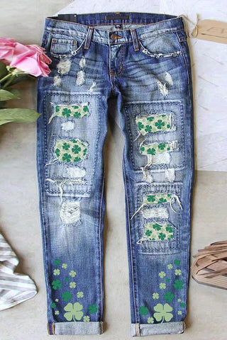 St Pat's Patch Jeans