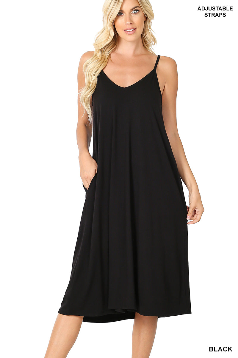 Black V Neck Maxi