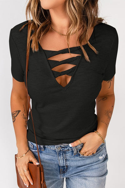 Twisted Cut Out Top