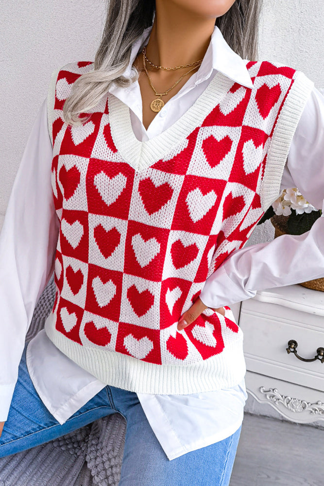 Red Heart Sweater Vest