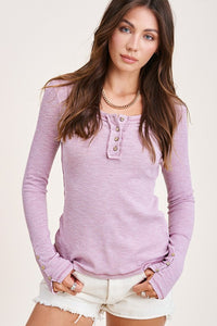 Ribbed Long Sleeve Tops