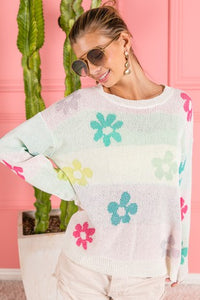 Multi Flower Sweater
