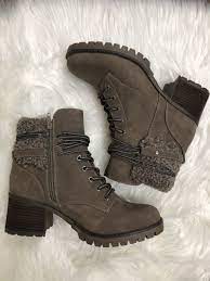 Very G Taupe Combat Boots