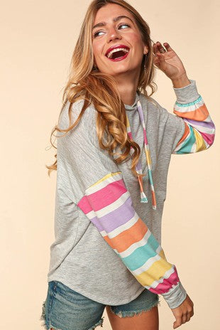 Rainbow Sleeve Hoodie