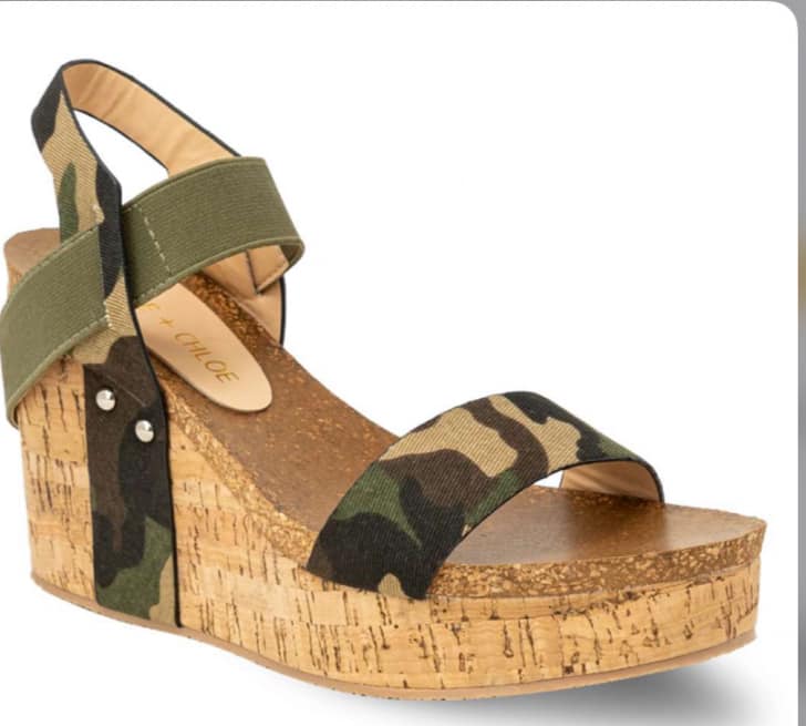 Camo Wedge Sandals