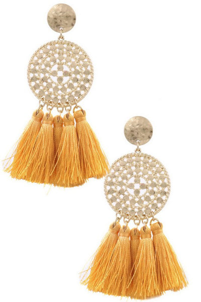 Gold Tassle Earrings
