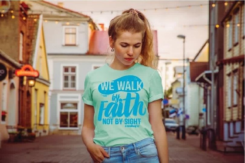 We Walk By Faith Tee